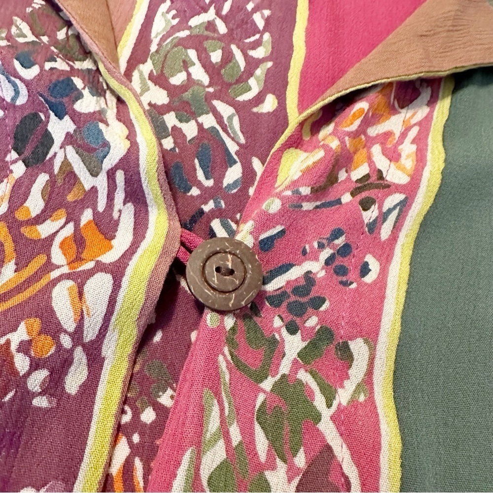 Soft Surroundings Batik One Button Topper Kimono Cardigan - Small - Picture 6 of 12